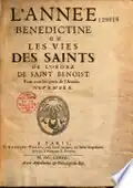 Первая страница книги «L’Année Bénédictine». 1684