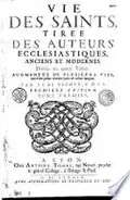 Первая страница книги «Vies des Saints» («Святая жизнь»), 1689