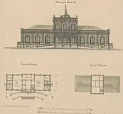 Чертёж первого вокзала, 1872 год