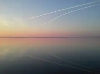 Закат на Жижицком озере в октябре 2014 года