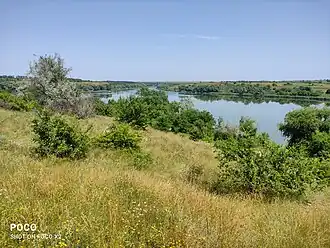 залив Каховского водохранилищавозле село Мыловое