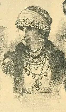 Женщина с згардами