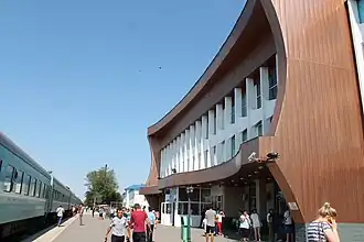 Здание вокзала станции Семей в 2015 году