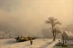 И. К. Айвазовский. «Зимний обоз в пути», 1857