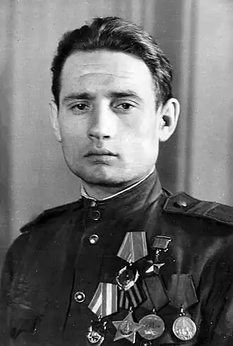 Портрет Героя Советского Союза И. В. Полякова