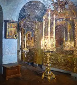 «Интерьер церкви» (Из цикла «Старая Русь»), 1916 год