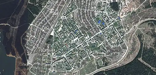 Североуральск из космоса