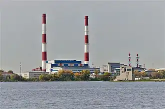 Вид на Казанскую ТЭЦ-1 со стороны озера Средний Кабан