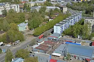 Вид на Даурскую улицу с высоты птичьего полёта