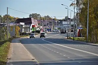 Въезд в Салмачи со стороны улицы Кул Гали