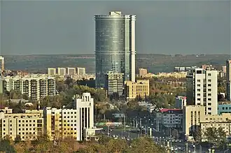 Вид на «Лазурные небеса» с высотки отеля «Korston»