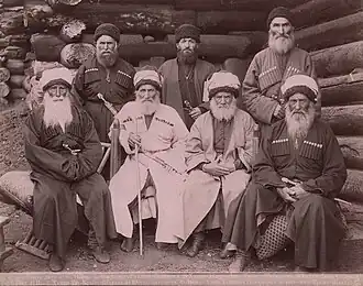 Карачаевцы из аула Къарт-Джурт, XIX в. Автор: Д. И. Ермаков