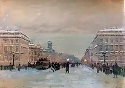 Вид с Литейного моста на Литейный проспект.