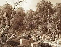 Карл фон Кюгельген. Караимское кладбище в Чуфут-Кале. 1804 или 1806