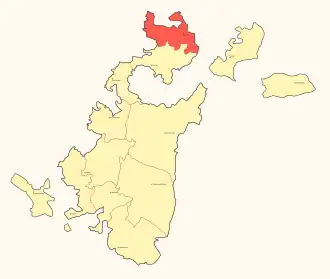 Кущинский кантон на карте Башкирской АССР по состоянию на начало июля 1919 года