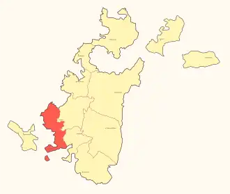 Джетировский кантон на карте Башкирской АССР по состоянию на начало сентября 1919 года