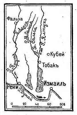 Театр военных действий (рисунок из статьи «Малая Сальча», «Военная энциклопедия Сытина»)