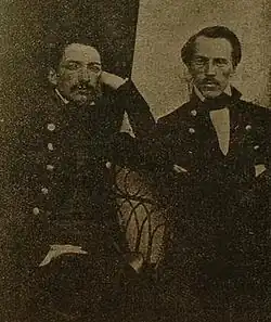 Р. Кобецкий (слева) и С. Колковский во время учёбы в Ришельевском лицее. Одесса, 1853.