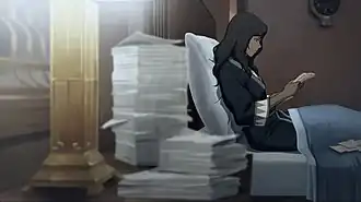 Одинокая Корра читает письма друзей