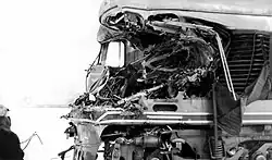 Локомотив поезда № 280 после крушения