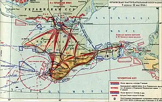 Карта наступления советских войск
