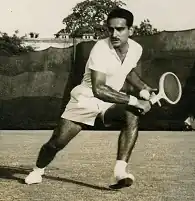 Нареш Кумар в матче Кубка Дэвиса, 1959 год