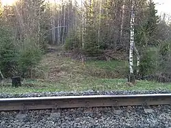 Фундамент от бывшего пассажирского здания