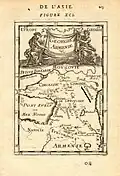Кумыки (отмеченные маркером) на карте Аллона Маллета, 1683-й год.