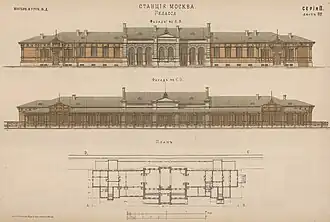 План-чертёж Нижегородского вокзала. 1872 год