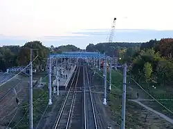 Вид с путепровода в сторону платф. Весенняя