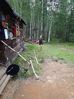 Лагерь туристов. Баня. Туюн.