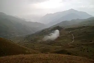 Вид на горы национального парка «Алания», Долина реки Урух