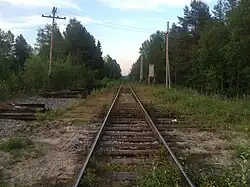 Разобранные пути станции.