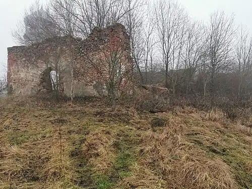 Руины кирхи Ленгветена (2025 год)