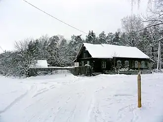 На въезде в посёлок