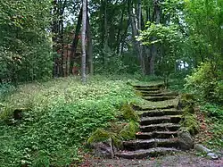 Каменные ступеньки XIX века, водонапорная башня