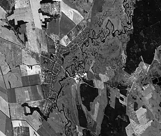 Спутниковая съёмка села Макишин. 1972 год