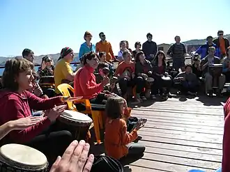 Мастер-класс на летнем фестивале.