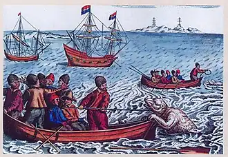 Медведь, в честь которого дали название острову. Рисунок 1598 года