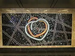 Мозаичное панно «Два сердца столицы», автор — Сергей Колбасов. Панно установлено в 2022 году