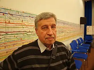 Дмитрий Микульский на фоне научно-исторического проекта «Хронотоп» (ИМА-пресс, 30.01.2020)