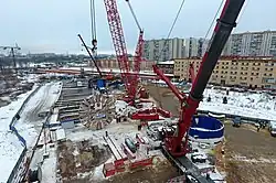 Монтажная камера для ТПМК на участке строительства Некрасовской линии метров районе начала Привольной улицы (декабрь 2016 года).