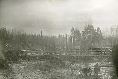 Начало строительства бараков для рабочих Красногорской ТЭЦ