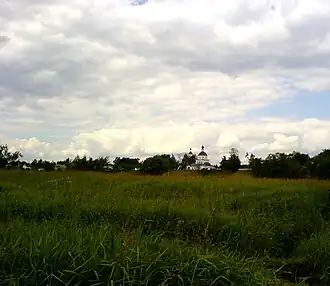 Церковь в Образцово со стороны реки Клязьма