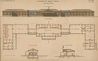 Чертёж вокзала