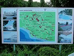 Шахтный лифт на схеме санатория "Нижняя Ореанда"