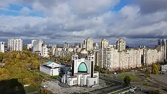 улица и её застройка,на переднем плане Собор Воскресения Христова