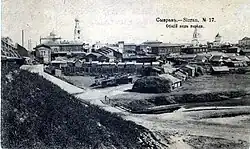 Общий вид города Сызрань, начало XX века.