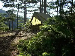 Однослойная палатка-шалаш