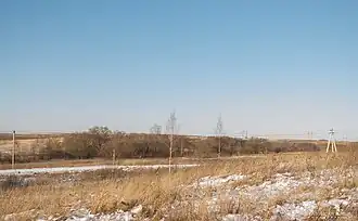 Вид на озеро Сахан в деревне Гевино